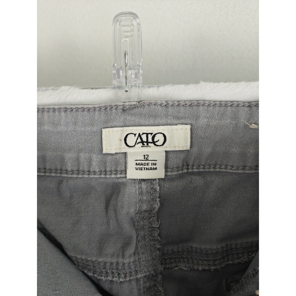 Cato Women Jeans 12 Gray Mid Rise Stretch Skinny Denim Pant - Picture 6 of 11